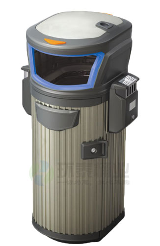 德瀾仕木條仿鋼垃圾桶