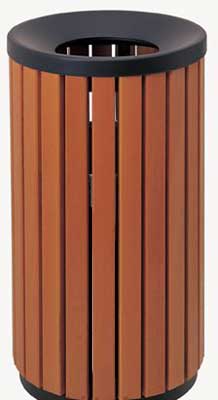 公園景區(qū)綠化帶專用鋼木垃圾桶