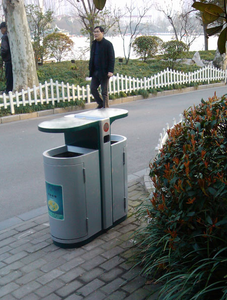 長風公園垃圾桶實景圖欣賞
