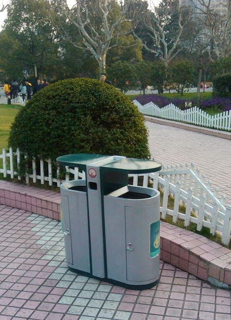 長風公園垃圾桶實景圖欣賞
