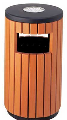 公園景區(qū)綠化帶專用鋼木垃圾桶