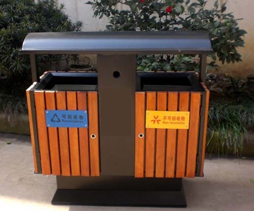 2011年公園使用最多的鋼木垃圾桶欣賞