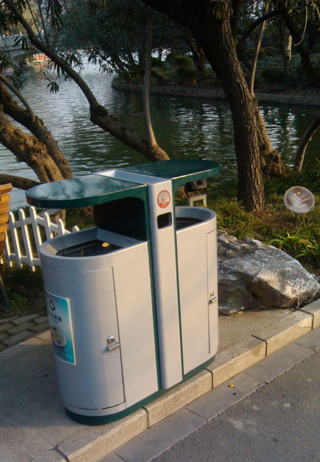 長風公園垃圾桶實景圖欣賞