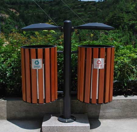 2011年公園使用最多的鋼木垃圾桶欣賞