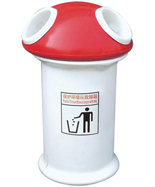 戶外蘑菇造型玻璃鋼垃圾桶HT-BLG2130