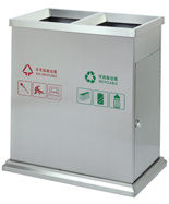 戶外不銹鋼分類垃圾桶HT-BXG1060