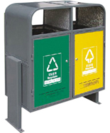 牛奶盒雙色分類(lèi)垃圾桶HT-HB413