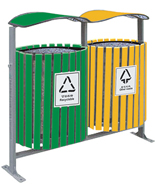 雙色分類(lèi)環(huán)保材質(zhì)牛奶盒垃圾桶HT-HB415