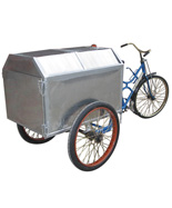 人力三輪不銹鋼垃圾清運(yùn)車HT-LJC112