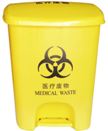 25L醫(yī)療腳踏黃色塑料垃圾桶HT-SL3270